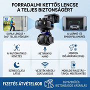 360°-os panorámavédelem｜Kétkamerás, színes éjjellátó intelligens kültéri biztonsági kamera